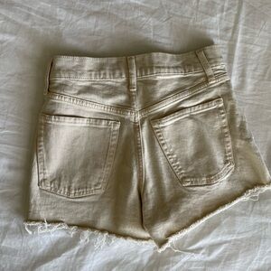 Off White Denim Shorts
